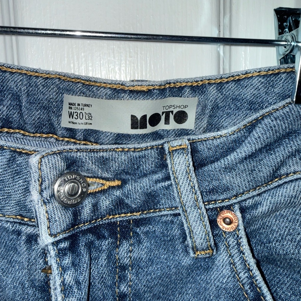 Topshop Moto Light Blue Denim Jeans Size 30 L 32